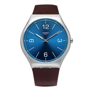 스와치 SS07S101 Skin Irony 42 SKINWIND 남성시계 남성가죽시계 당일발송