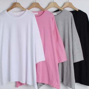 빅사이즈 긴팔티 엣지 306O356S 컷팅 루즈 여성큰옷