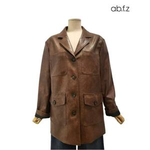 [에이비에프지]포켓 포인트 보이핏 레더 재킷 APZ4QL01J