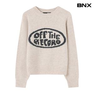 [BNX] 레터링 자수 데일리 긴팔 니트 (BX4KP011L0)