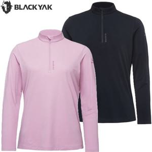 블랙야크 여성 겨을 아웃도어 등산 긴팔티셔츠 마헨 기모 집업 긴팔티2 1BYZTWU502