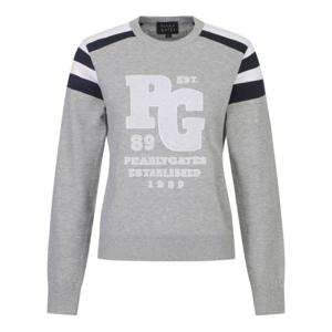 M 파리게이츠골프긴팔티 NQC 521C3SR156_GY 여성 로고 자카드 컬러 믹스 니트