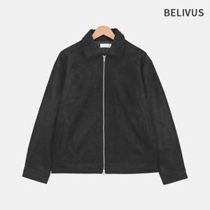 빌리버스 남자 가을 베이직 심플 스웨이드 카라넥 레귤러핏 블루종 점퍼 아우터 BRAT119