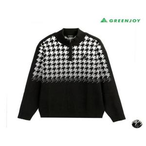 그린조이 세이브존07 남성 체크 패턴 쉐타 폴라 티셔츠 GF23SL11M5