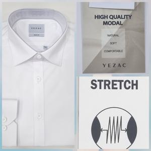 [예작]예작 슬림핏/모달/스트레치/기본/긴팔 YJEFBS155 WH_US