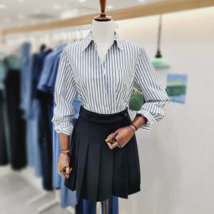 [비지트인뉴욕]스트라이프 카라 기본셔츠블라우스 VB9LS93 M_US