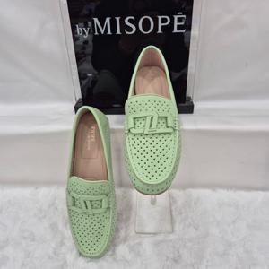 [미소페]By미소페 여성 펀칭 디테일 로퍼 112HT319DH006 LGREEN