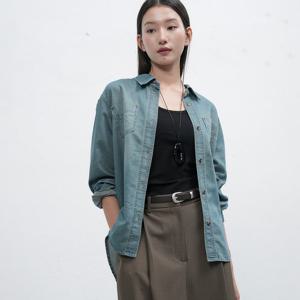 WOMAN 워시드 데님 셔츠 [LIGHT BLUE] / WBE3L03511