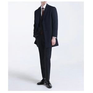 [ZEN][맨잇수트] 블루 멜란지 울 혼방 누빔 코트 MAED33171