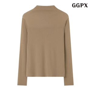 [GGPX]하이넥 슬림핏 시스루 긴팔 티셔츠 (GPDLW003D)