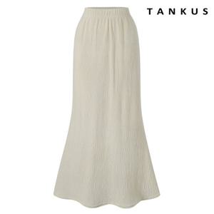 [탱커스]플리츠 밴딩 머메이드 롱 스커트 (TX4SK010L0)