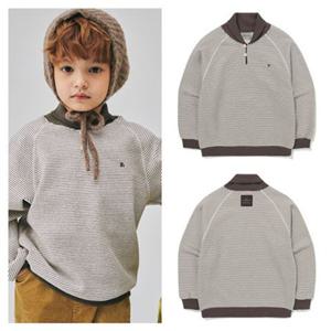 빈[BEEN]HP 아동 베이지 스트라이프 기모 티셔츠 BZ71TS03BG PG