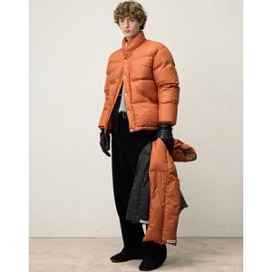 일꼬르소 25FW 유러피안 구스 모노크롬 스냅 다운 오렌지 IEJU5F005O2