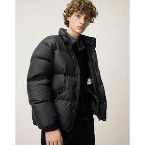 일꼬르소 25FW 유러피안 구스 모노크롬 스냅 다운 블랙 IEJU5F005BK