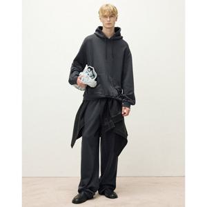 일꼬르소 25FW 워시드 에센셜 후드 티셔츠 블랙 IETS5F202BK