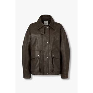 톰보이 9175361971 신세틱 레더 하프 점퍼