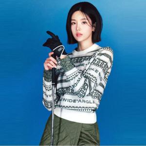 [와이드앵글]여성 CO 노르딕 패턴 라운드넥 스웨터 L Off White(WWW25K51W3)