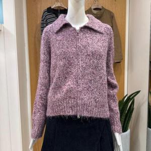 클리지 DP01 투지퍼 꽈배기 카라 니트 CP8WKC49