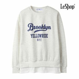 [르샵] 티 레이어드형 레터링 기모 맨투맨 티셔츠 (BPATS009A)