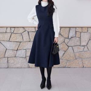 [모리스커밍홈] [55-77]민소매 레이어드 하객 원피스_M2511OP096D