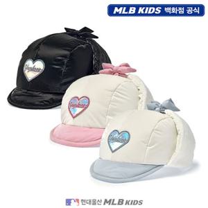 [MLB키즈US] (7FWMB0656) 여아 하트 패딩 고소모 아동모자 키즈모자