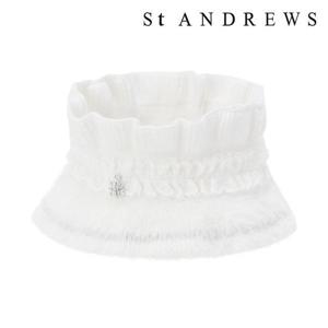 세인트앤드류스  (821E3AC256) 여성 별 심볼 레이스 프릴 캐시미어 넥워머