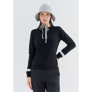 [레노마골프]여성 앞판 자수 방풍 라운드 니트 RWSHN8281-199_IC