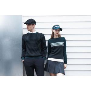 [레노마골프]여성 자카드 로고 라운드 방풍 니트 RWSRN8210-804_