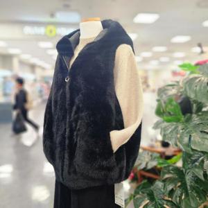 스테파니 HC07 털후드 집업 베스트 A25JK5428