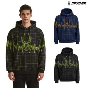 [스파이더] 공용 라인 프린트 빅 로고 후드 티셔츠 SPGFCNHD302U