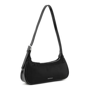 [몽삭]몽삭 로이 Nylon 숄더백 미디움 블랙 AP24-2503-BN