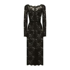 돌체앤가바나 세미 시스루 레이스 미디 드레스 F6AQGTHLUAH