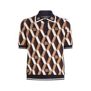 돌체앤가바나 스트레치 실크 폴로 셔츠 GXZ15TJBSN1