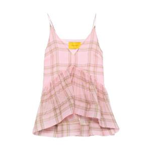 25 FW 마르케스 알메이다 타탄 체크 시폰 탑 PF25TP0670CHFPK TP444975120