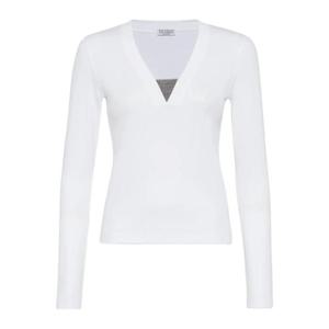 25 FW Brunello Cucinelli 브루넬로 쿠치넬리 V넥 긴소매 탑 M0TC8EL682C159 TP445038018