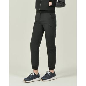 헤지스 골프 여성 25FW 블랙 여성 패딩 조거 밴드 팬츠 HWPA5D751BK