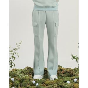 헤지스 골프 여성 25SS ONLINE EXCLUSIVE 그린 여성 소프트터치 카고 저지 부츠컷 팬츠 HWPA5A992E1