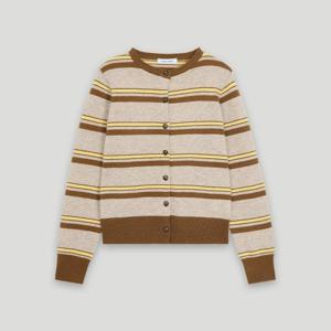 [코데즈컴바인]배색 울 스트라이프 니트 가디건 CKD-CD006WA