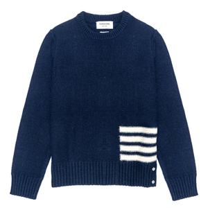 (스크래치) 라프리마 톰브라운 저지 스티치 도니골 4-바 크루넥 풀오버 MKA448AY1032-415-2