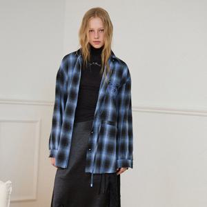 [에고이스트][BLUE LABEL] 루즈핏 체크 스트링 셔츠 ER4OBL01