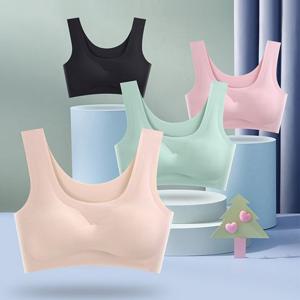 U넥 심리스브라 편한 노와이어 와이드브라 햄라인브라