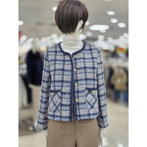 ab.f.z 세이브존09 테슬 체크 트위드 자켓 afzz4j011