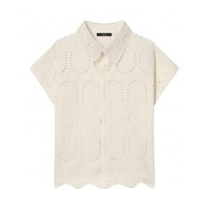 [GGPX]플라워 자수 펀칭 카라 블라우스 (GPBBA055D)