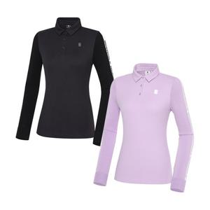 [와이드앵글] 여성 CF 니트 소매 카라 티셔츠 L_WWW21243