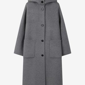 [쥬크]캐시미어혼방 오버핏 후드 롱 코트 Z254MSG556