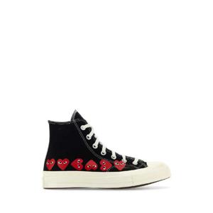 COMME DES GARCONS PLAY 블랙 캔버스 Comme Des Garcons X Converse 스니커즈 AZK127001 BLACK