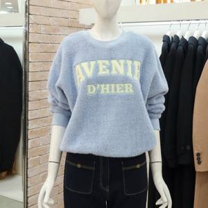 [JJ JIGOTT][JJ지고트]레터링 패치 퍼 맨투맨 티셔츠GNCA0TSR1_D