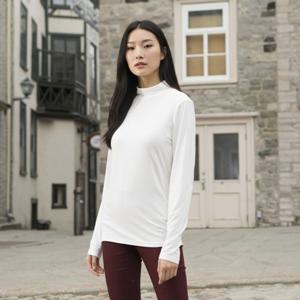 럭스골프 여성 하프넥 겉기모 긴팔 이너 티셔츠 LXW17TS4_OW