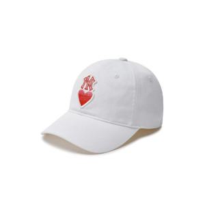 M MLB모자 GQC 7ACPH014N-50WHS 하트 자수 포인트 볼캡 뉴욕양키스