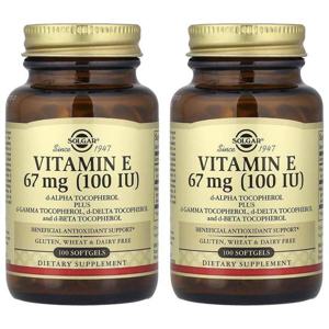 해외배송 Solgar 솔가 네츄럴리 소스 비타민E 100IU 100소프트젤 2개 Vitamin E 67mg 100IU